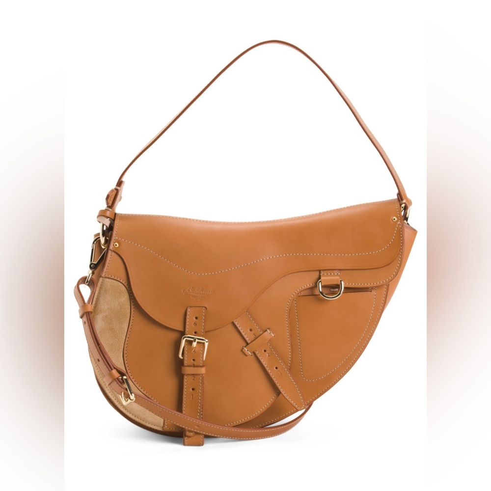 BOLDRINI
Made In Italy Leather Asymmetrical Saddle Bag - Picture 2 of 12